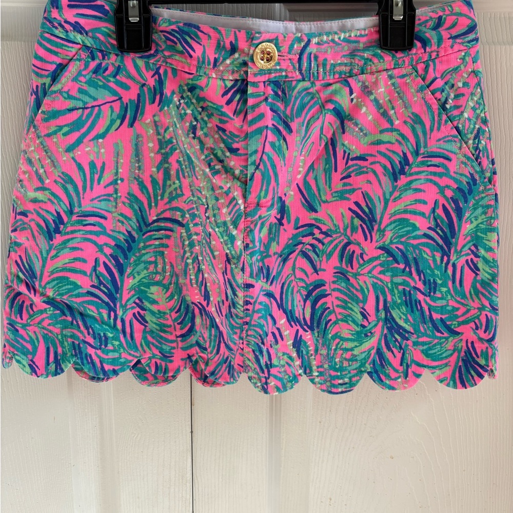 Lilly Pulitzer Pink and Green Tropical Skirt